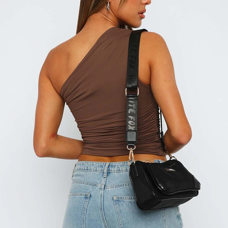 MARY - Slimfit one-shoulder top