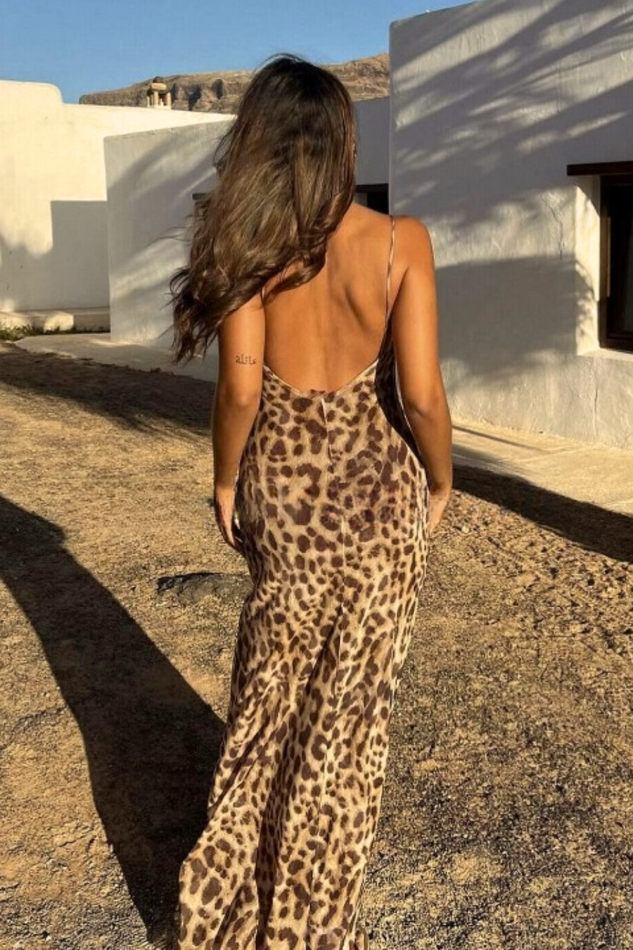 BLISS - DRESS WITH LEOPARD PRINT