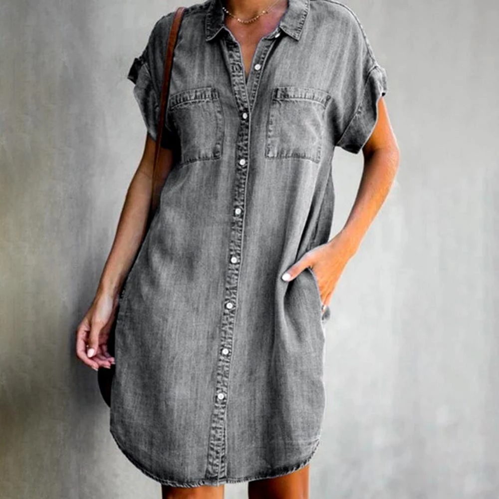 EVA - SlimFit Denim Dress