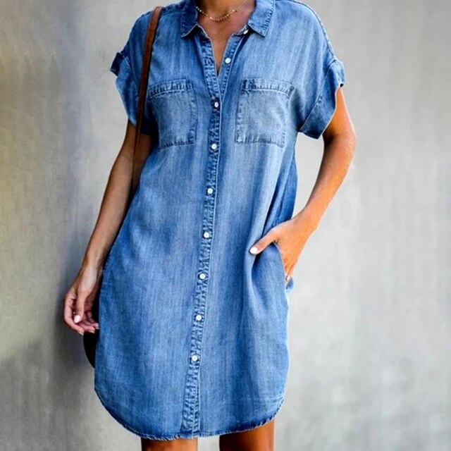 EVA - SlimFit Denim Dress